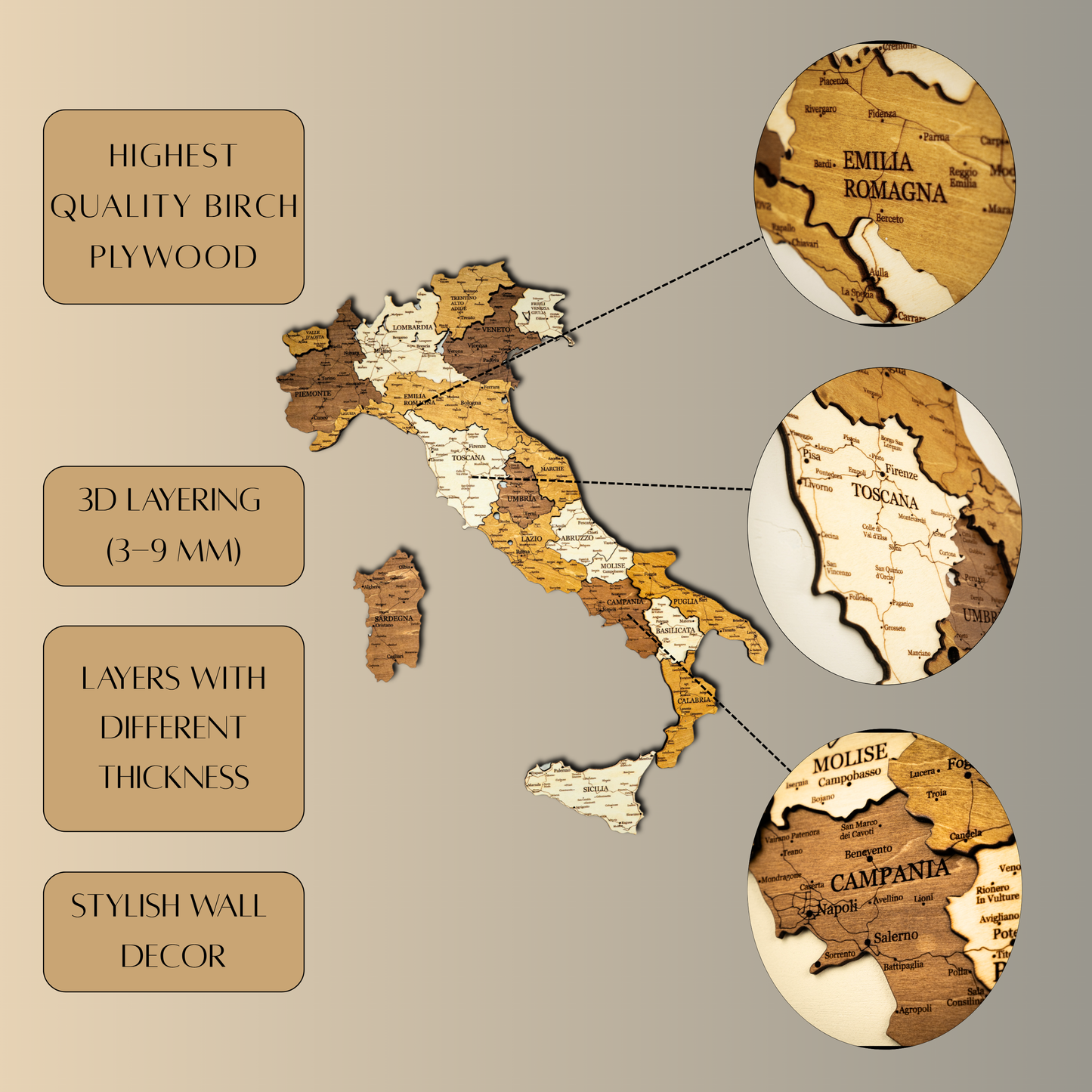 Italien Karte